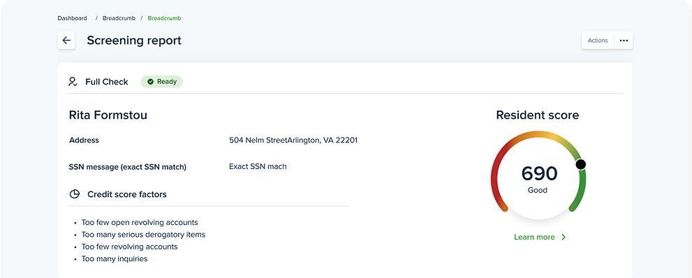 Screen tenants and get them onboarded, in one place