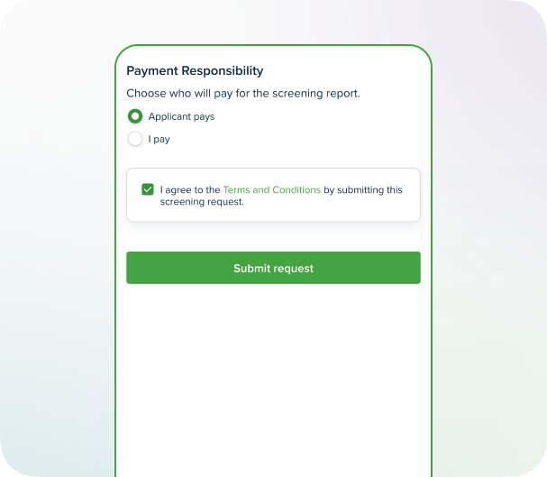 Screen tenants right from an application
