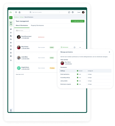 Screen and onboard tenants with just a few clicks